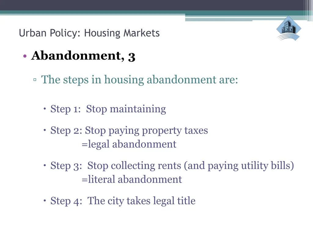 urban policy housing markets 14