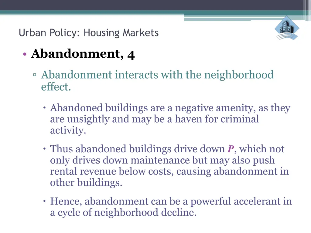 urban policy housing markets 15