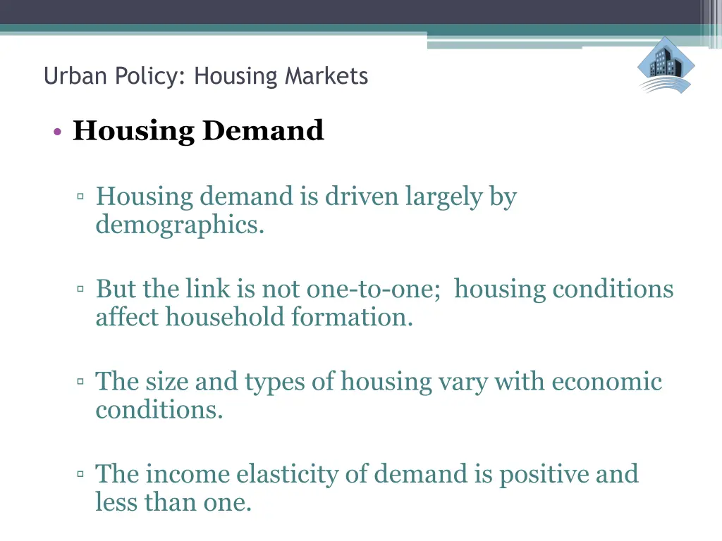 urban policy housing markets 2
