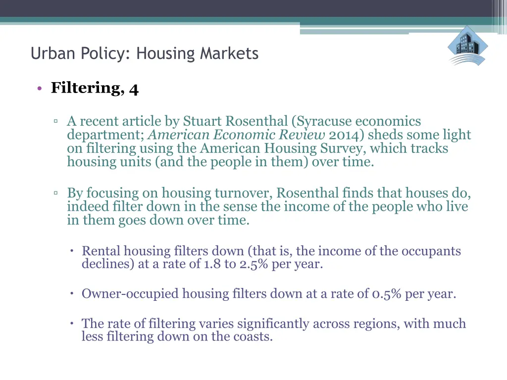 urban policy housing markets 23