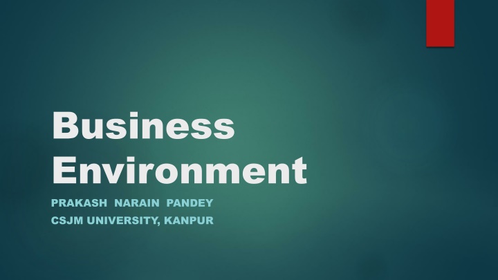 business environment prakash narain pandey csjm