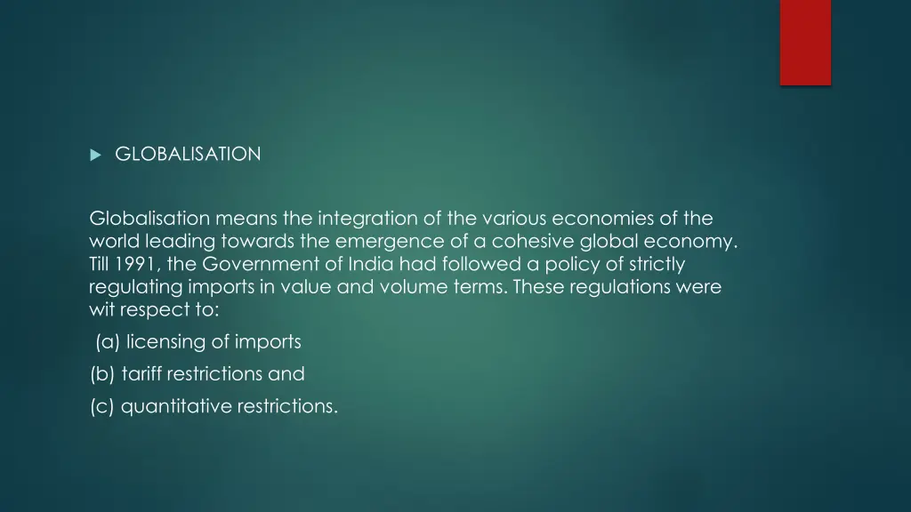 globalisation