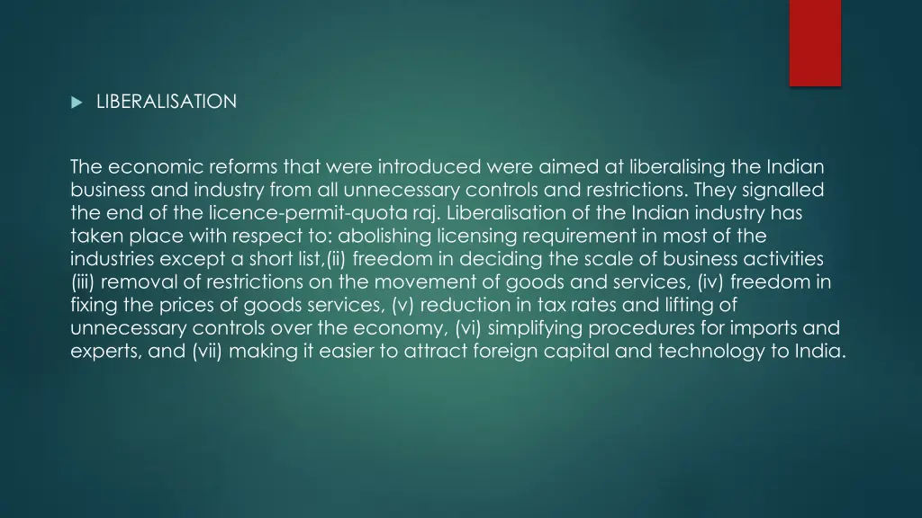 liberalisation