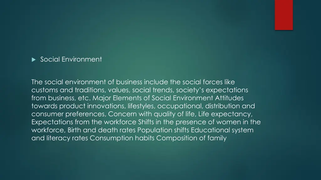 social environment