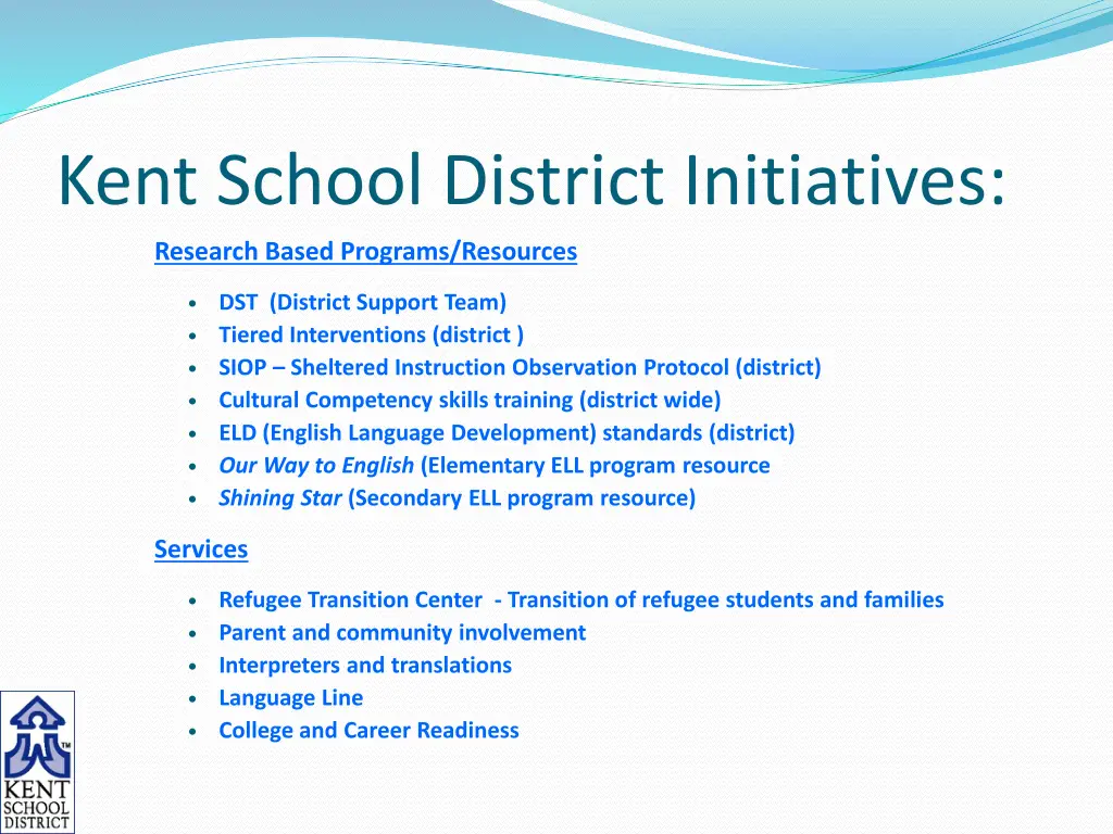 kent school district initiatives