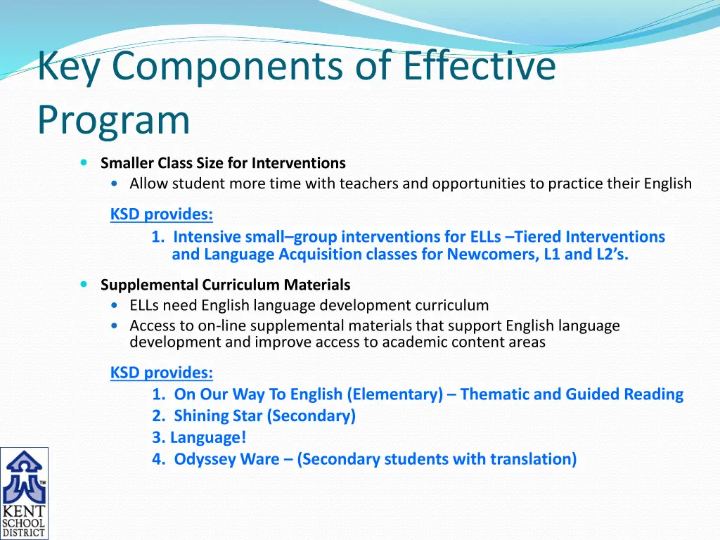 key components of effective program 2