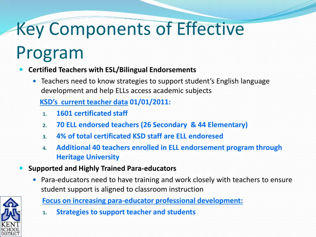 key components of effective program certified