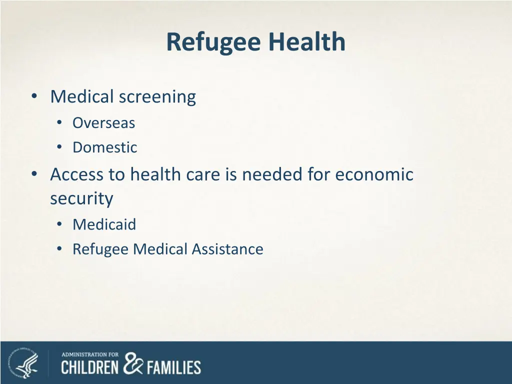 refugee health