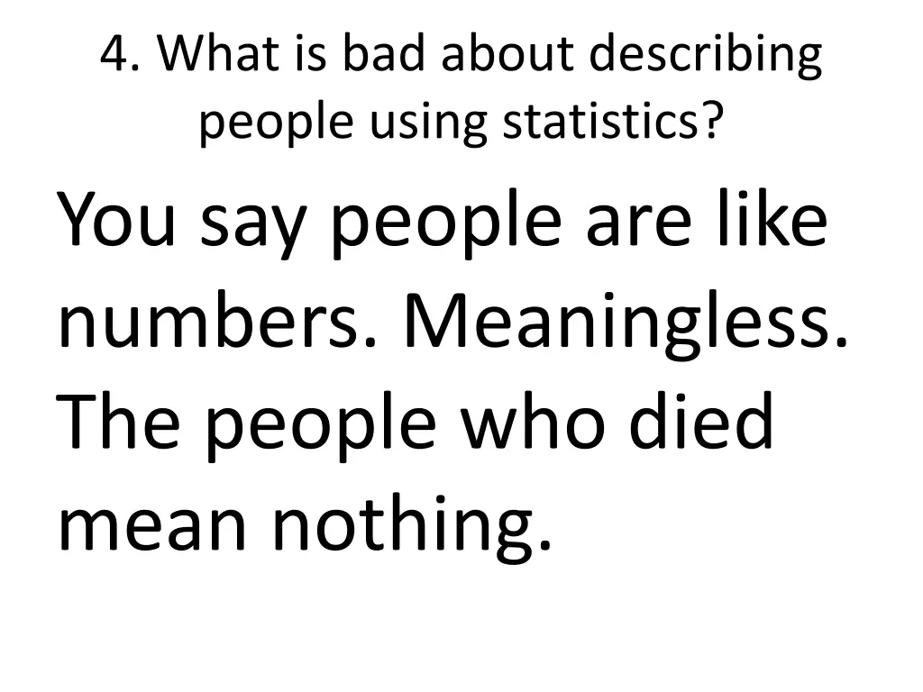 4 what is bad about describing people using