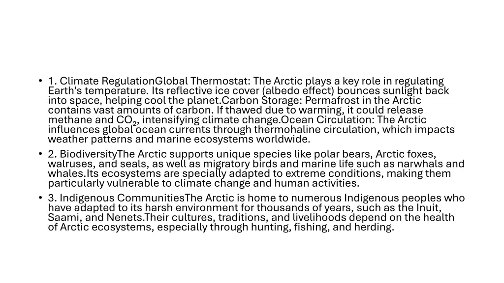 1 climate regulationglobal thermostat the arctic