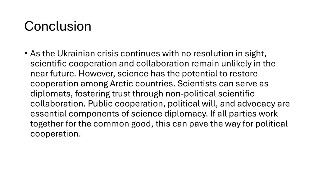 conclusion