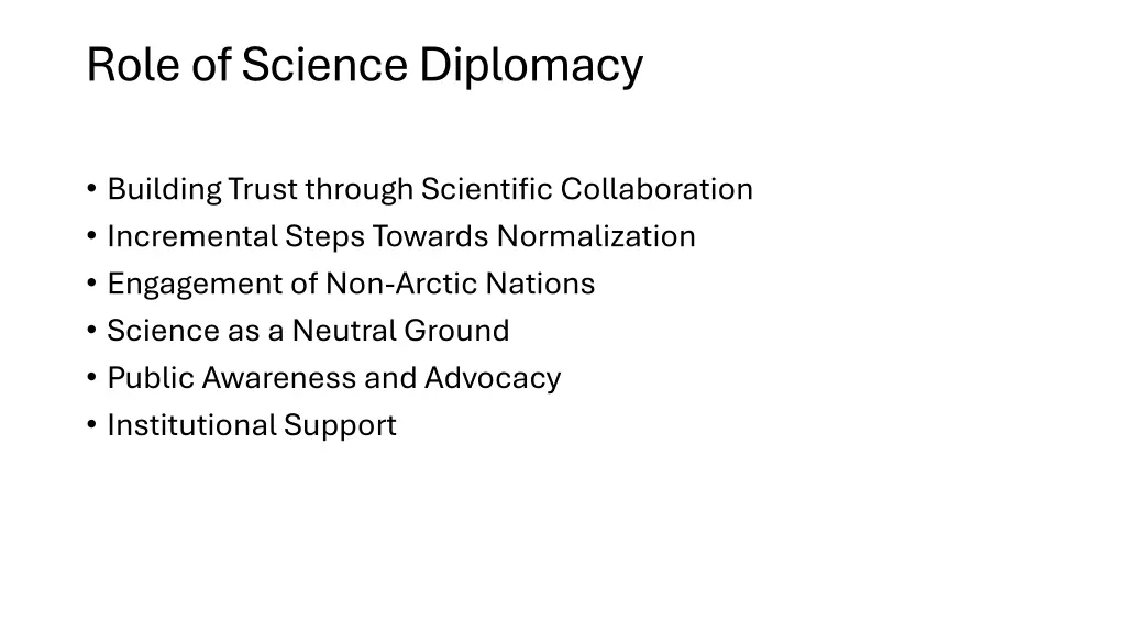 role of sciencediplomacy