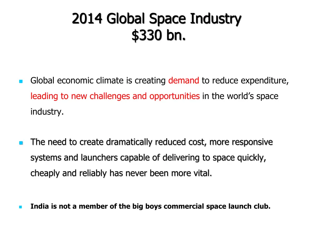 2014 global space industry 330 bn