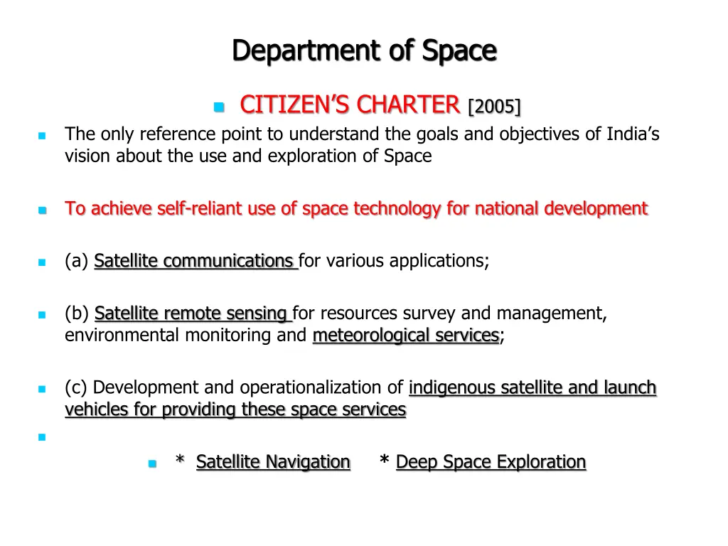 department of space
