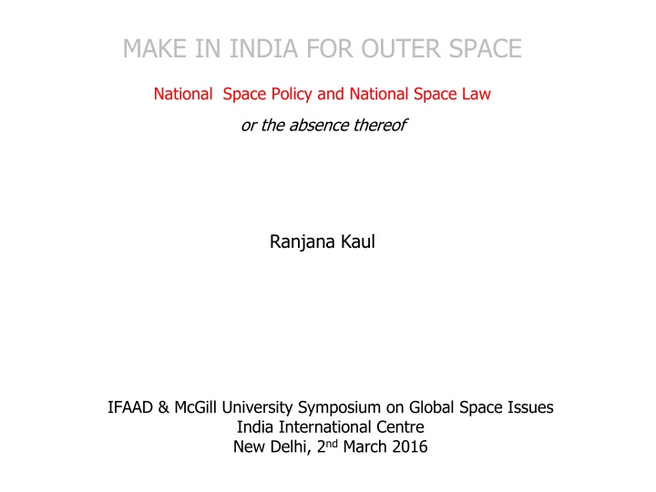 make in india for outer space