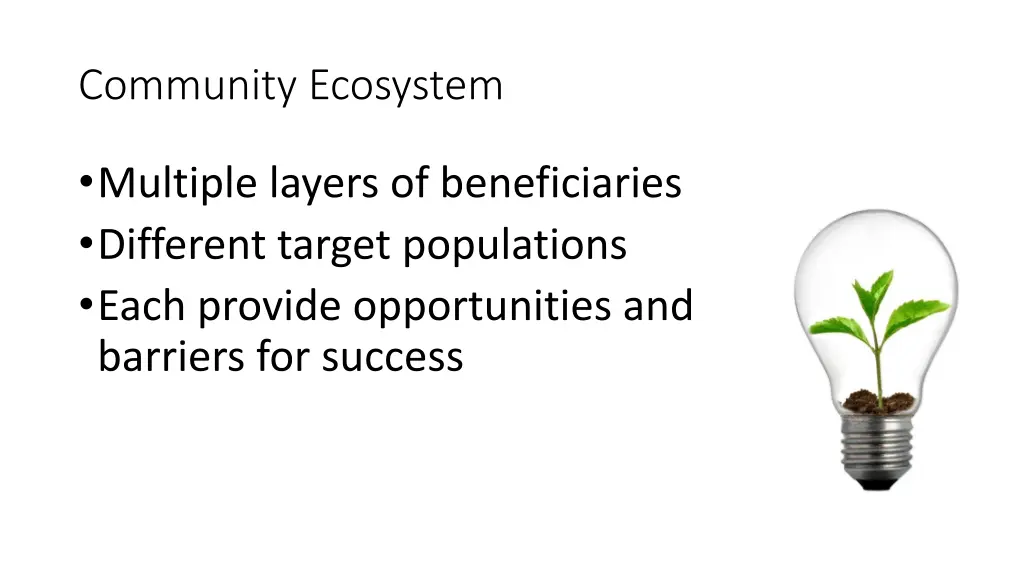 community ecosystem