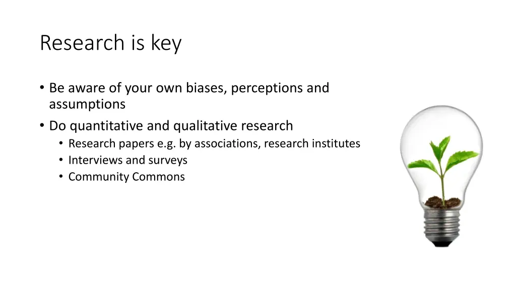 research is key