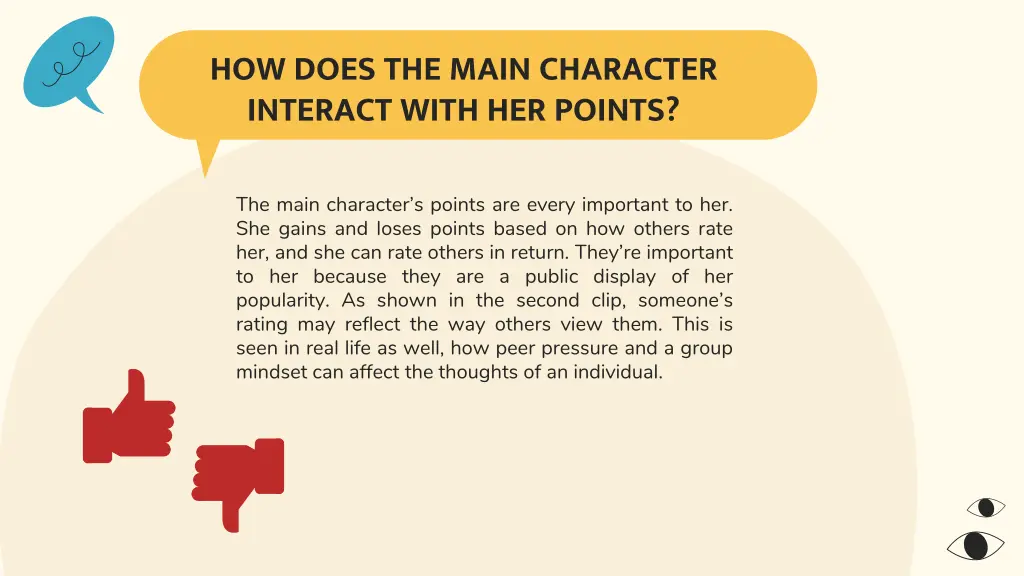 how does the main character interact with