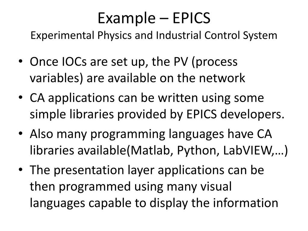 example epics 1