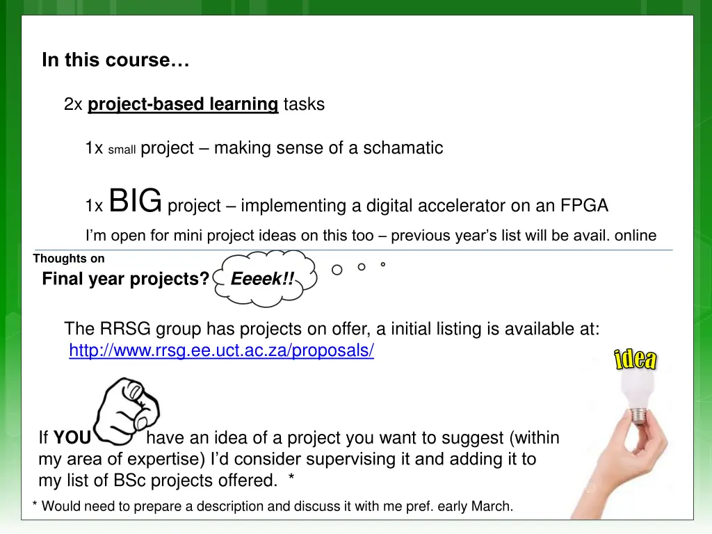 in this course
