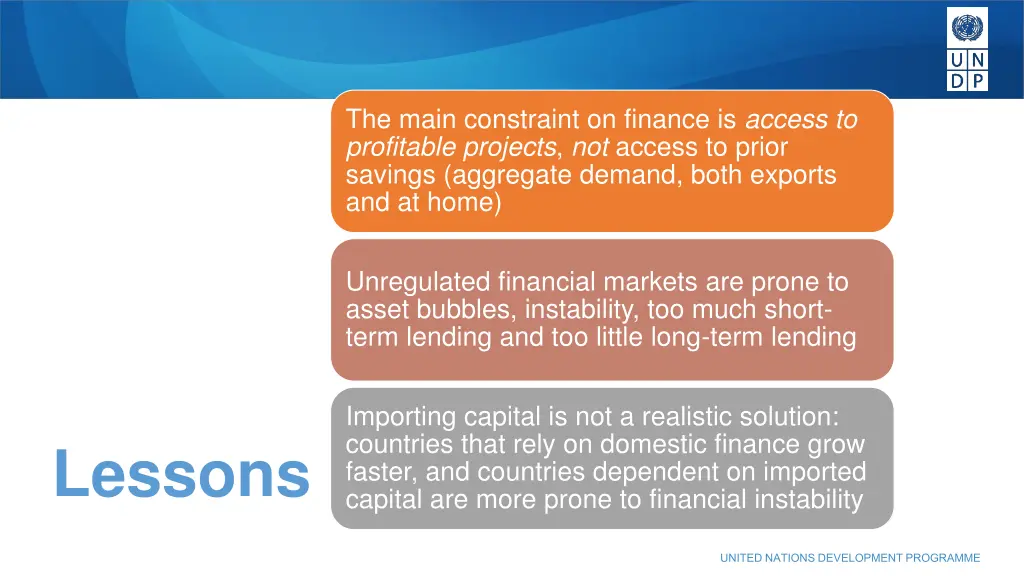 the main constraint on finance is access