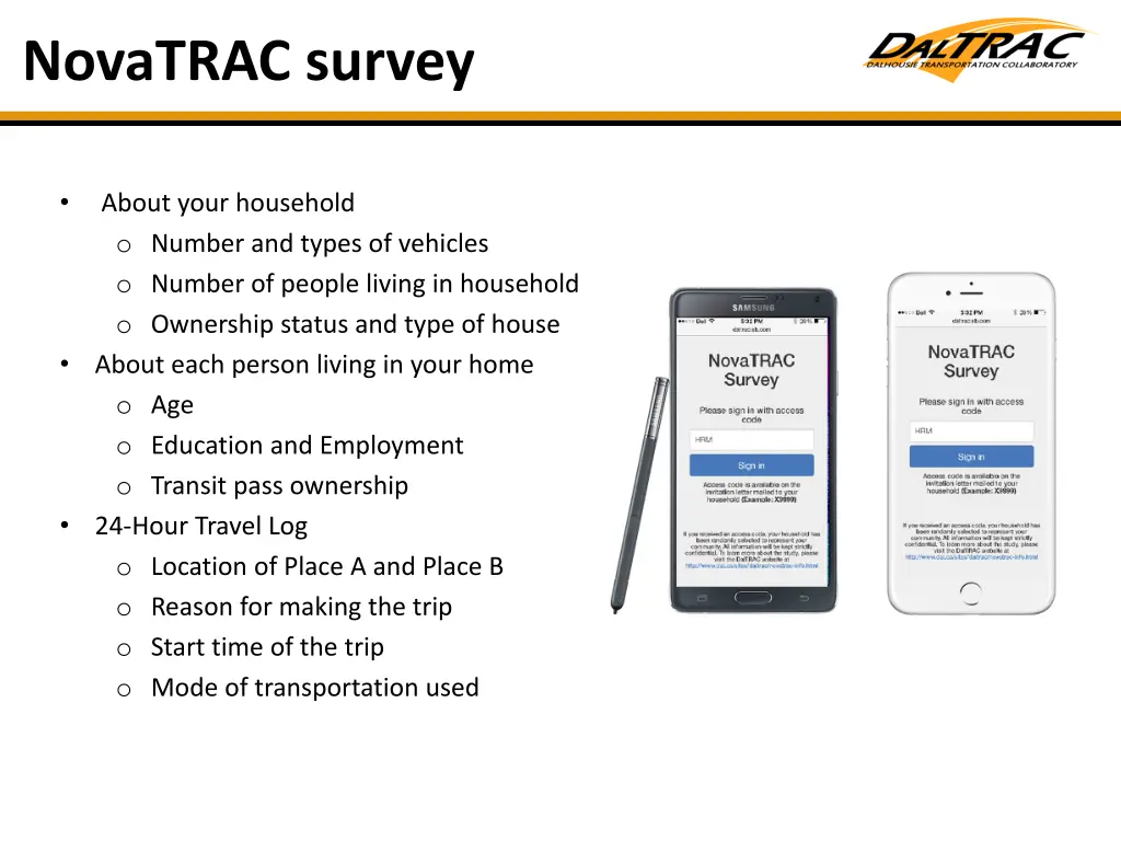 novatrac survey