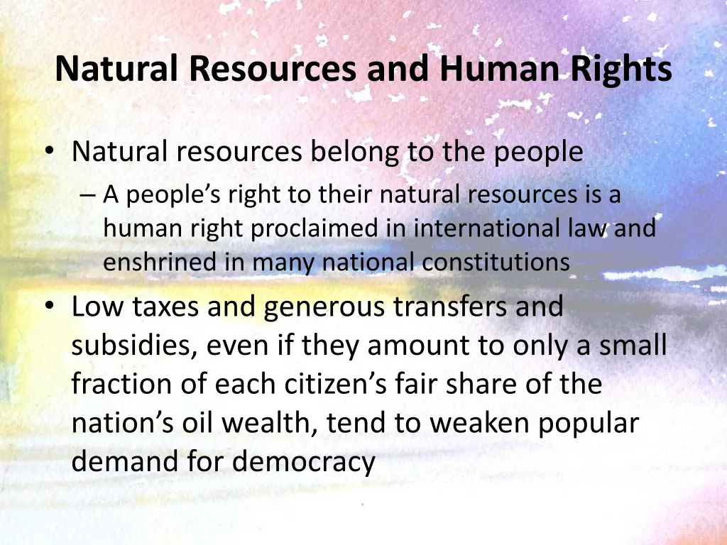 natural resources and human rights