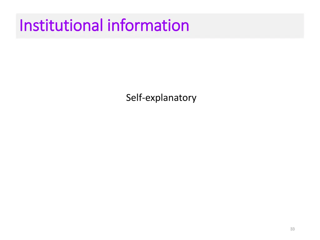 institutional information institutional