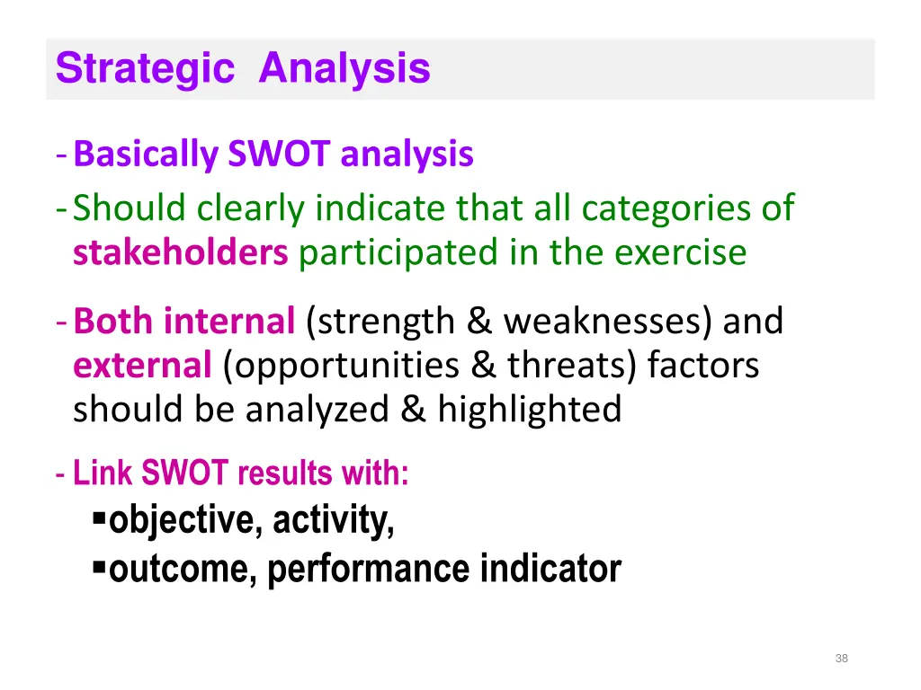 strategic analysis