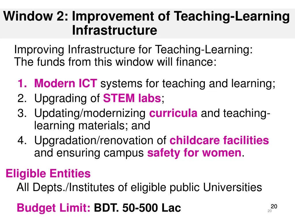 window 2 improvement of teaching learning