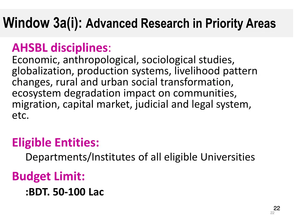 window 3a i advanced research in priority areas 1