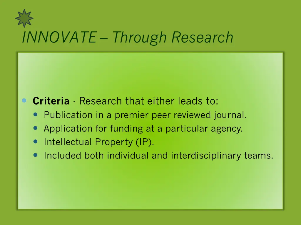 innovate through research 2