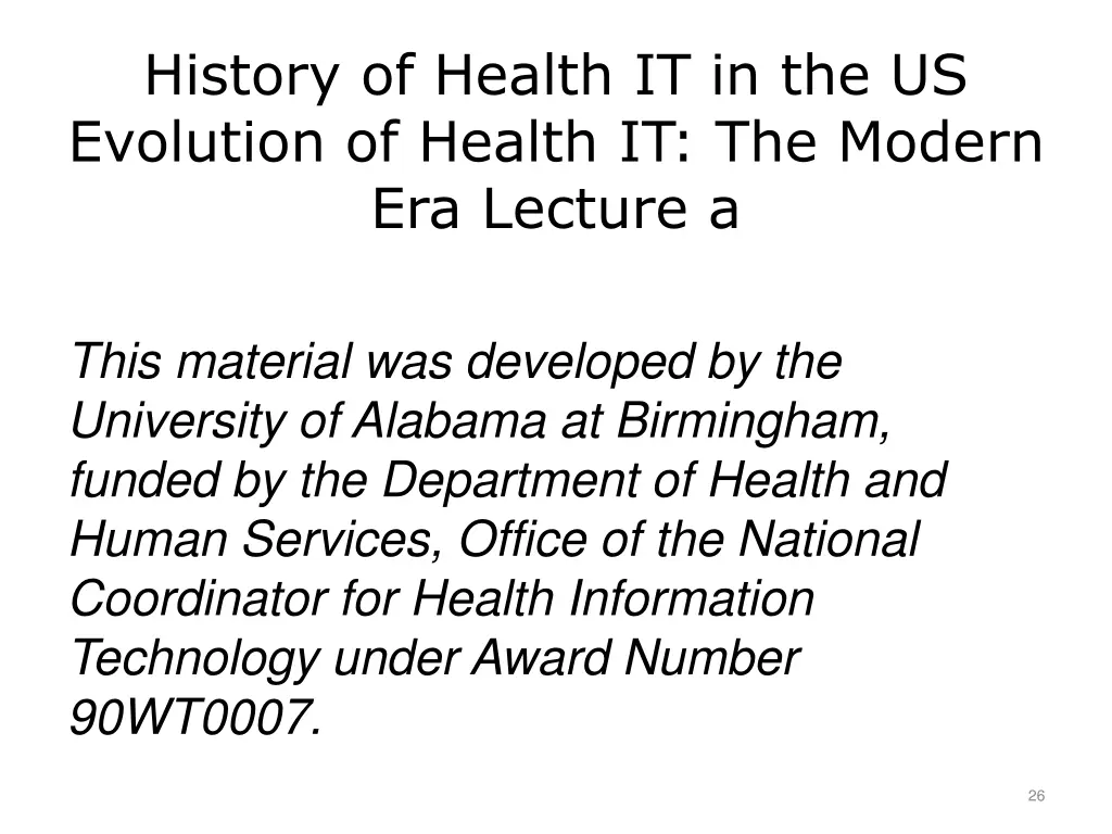 history of health it in the us evolution