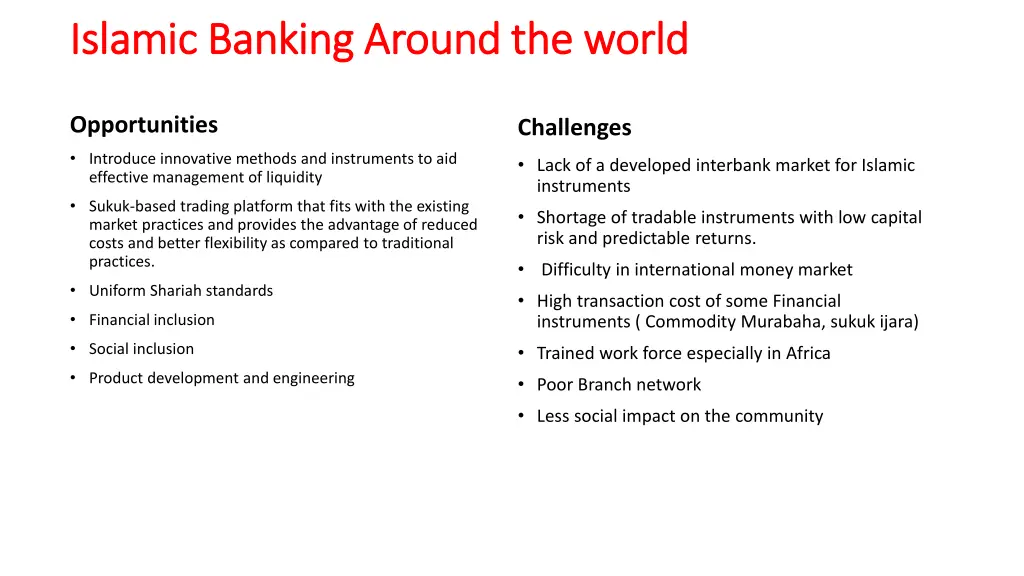 islamic banking around the world islamic banking