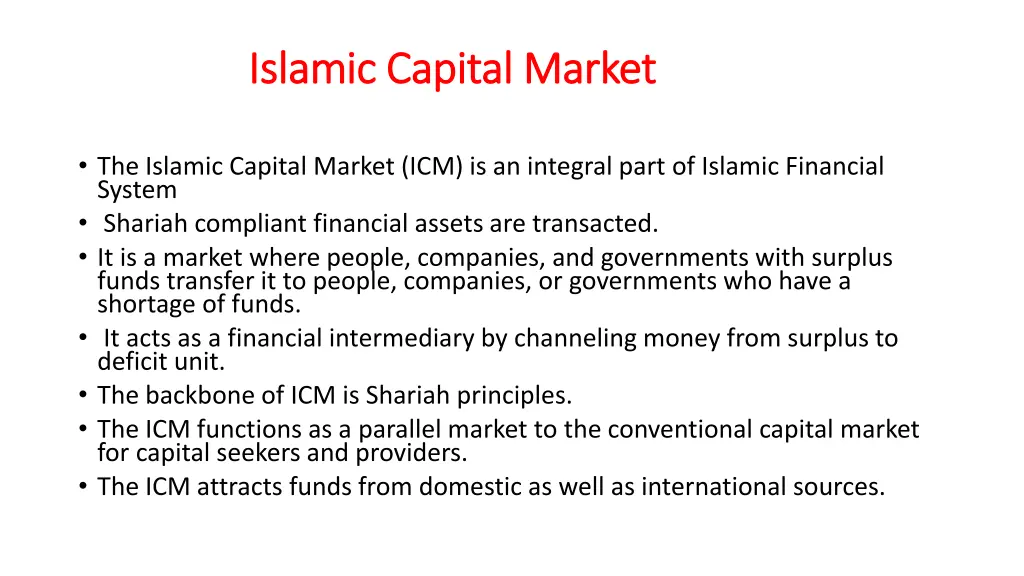 islamic capital market islamic capital market