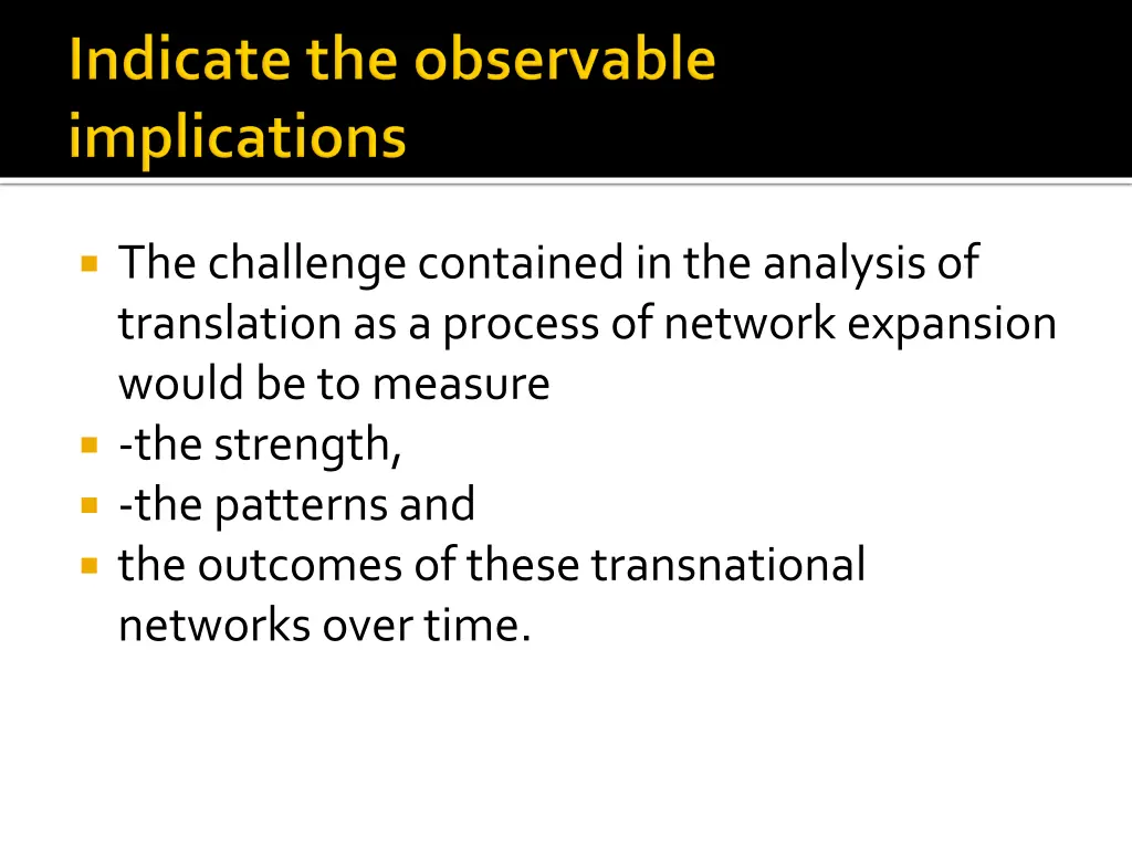 the challenge contained in the analysis