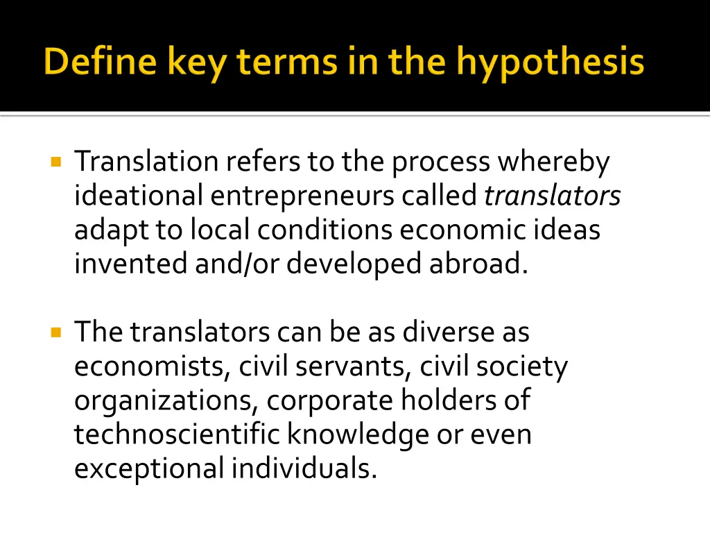 translation refers to the process whereby