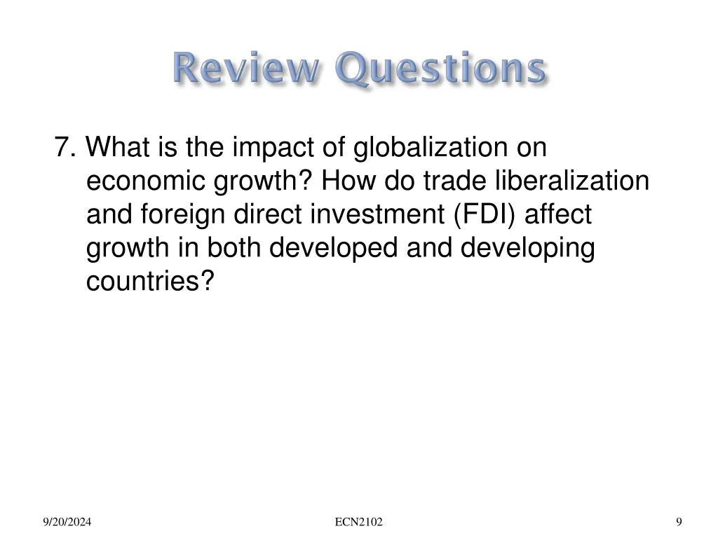 7 what is the impact of globalization on economic