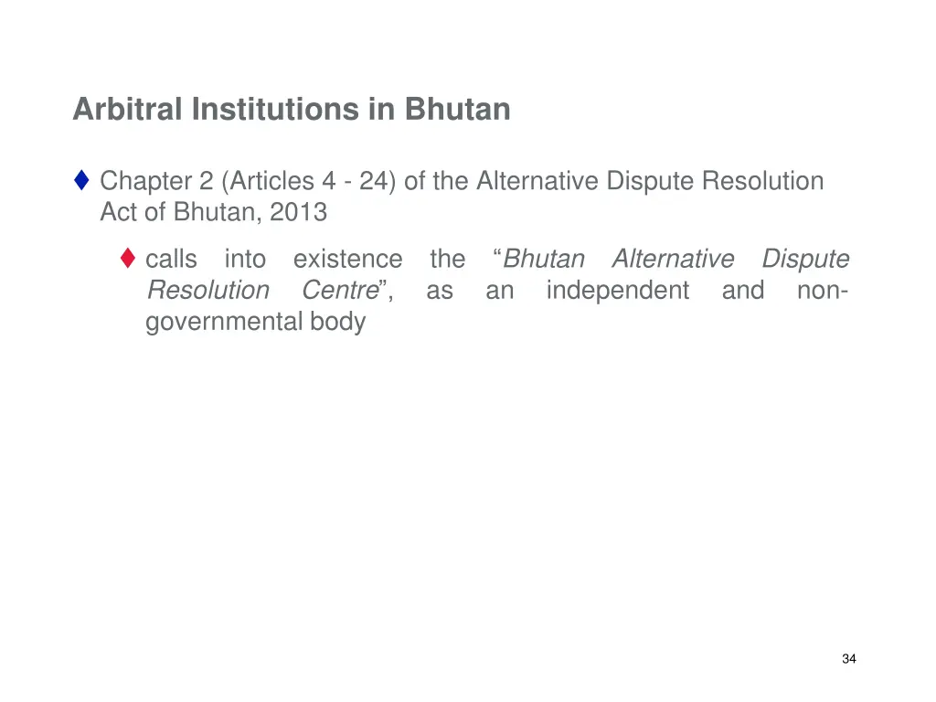 arbitral institutions in bhutan