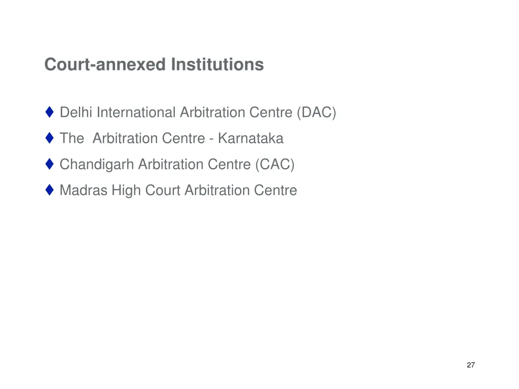 court annexed institutions