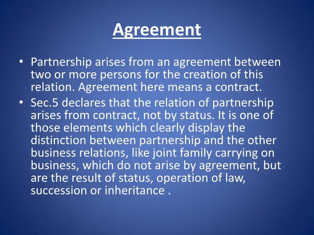 agreement