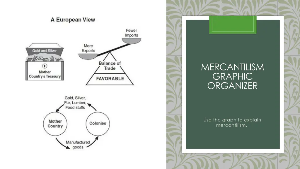 mercantilism graphic organizer