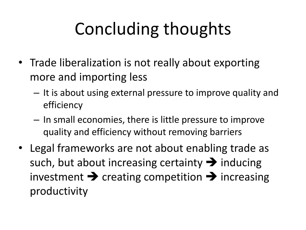 concluding thoughts