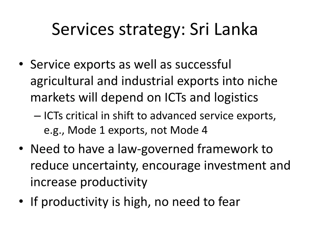 services strategy sri lanka