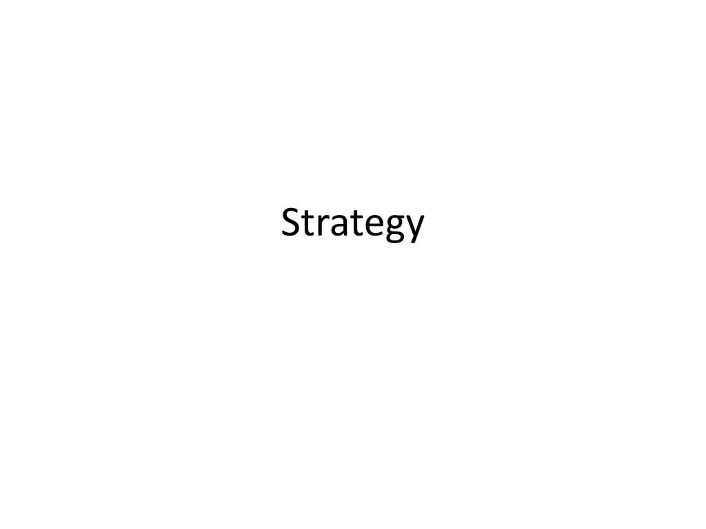 strategy