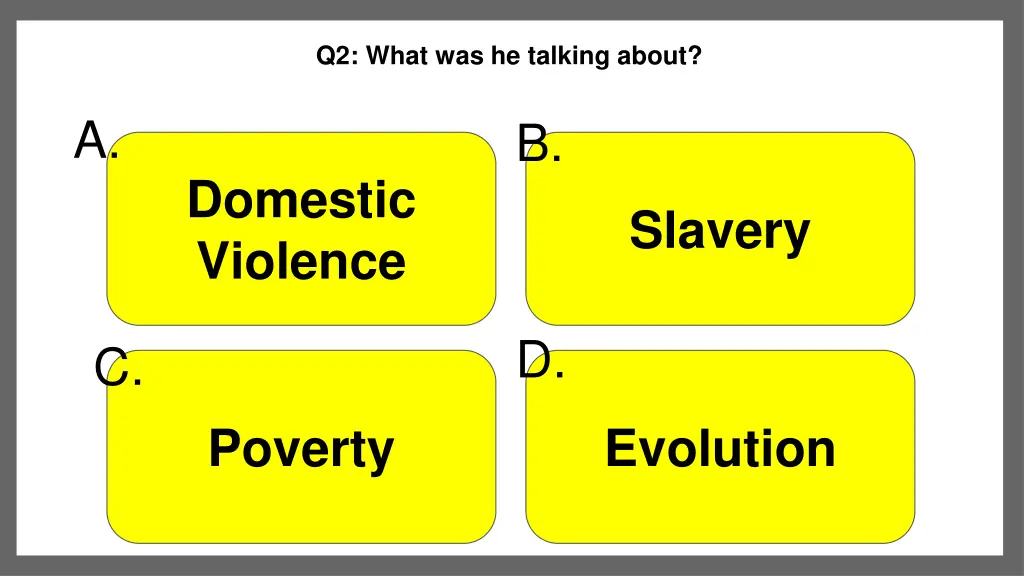 q2 what was he talking about