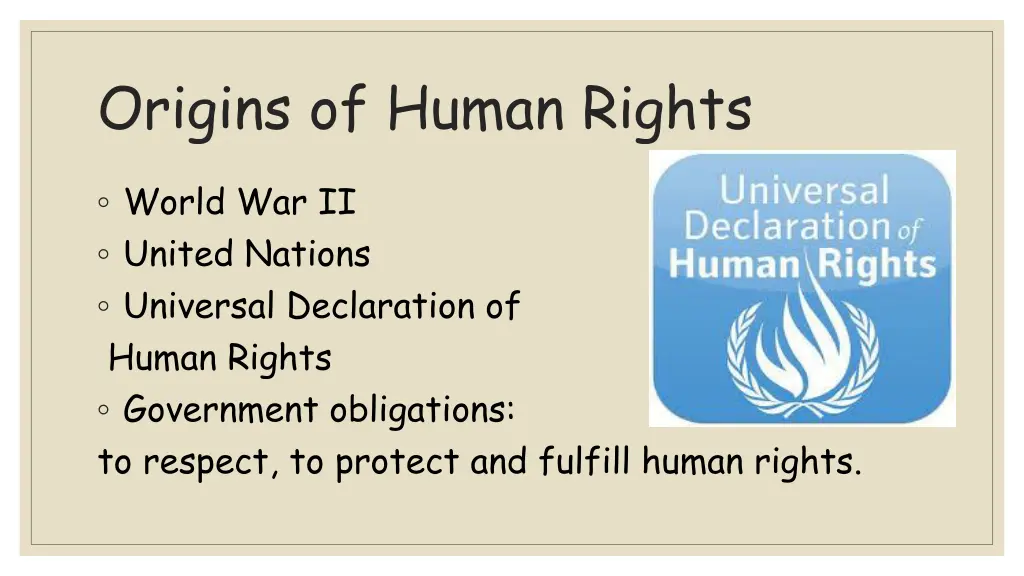 origins of human rights