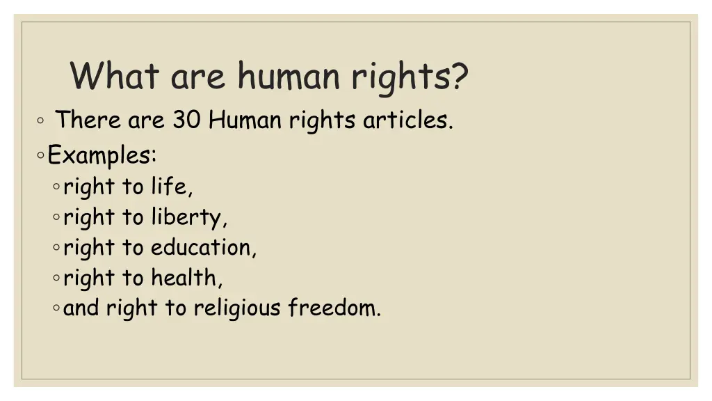 what are human rights there are 30 human rights