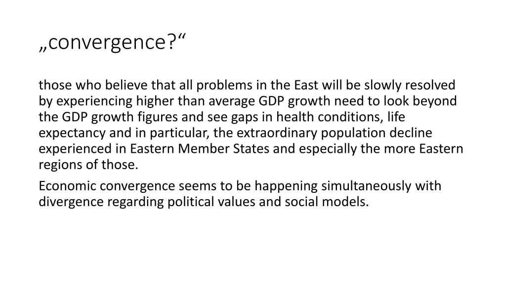 convergence