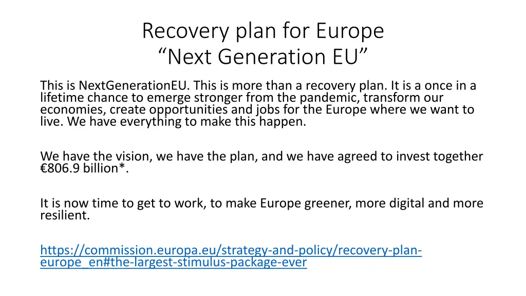 recovery plan for europe next generation eu
